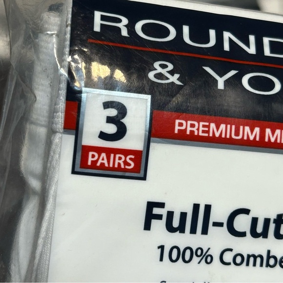 Roundtree & Yorke Big Man 3-Pairs White Full Cut Briefs Underwear Size 54 New - Picture 2 of 5